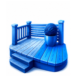 3D illustration of restored timber decking representing decking cleaning and restoration