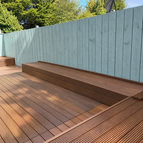 Restored timber decking in Beverley finished with rosewood decking oil