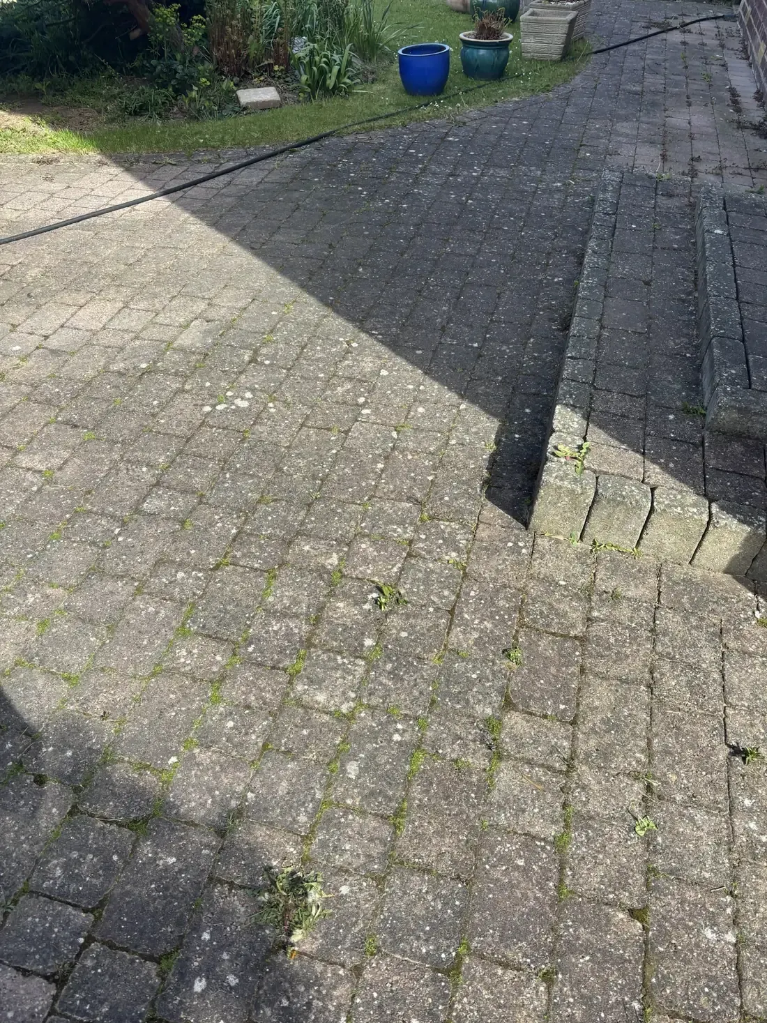 Block Paved Driveway in Hull ready to be cleaned by Hedon Exterior Cleaning