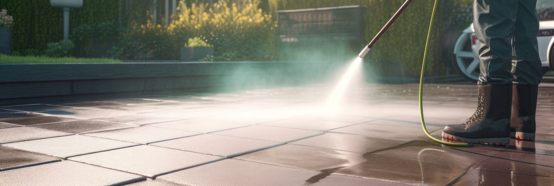 Overspray from pressure washing in Beverley East Yorkshire