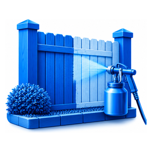 Fence cleaning and painting service