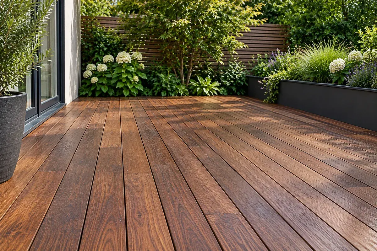 Hardwood timber decking suitable for professional cleaning and refinishing