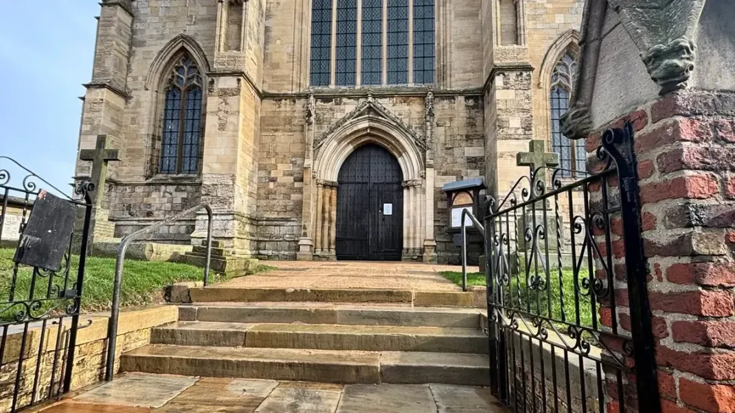 St Augustine's Church in Hedon, East Yorkshire after exterior cleaning