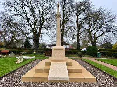 Hedon War Memorial after cleaning as part of the Hedon Exterior Cleaning Good Deeds Program