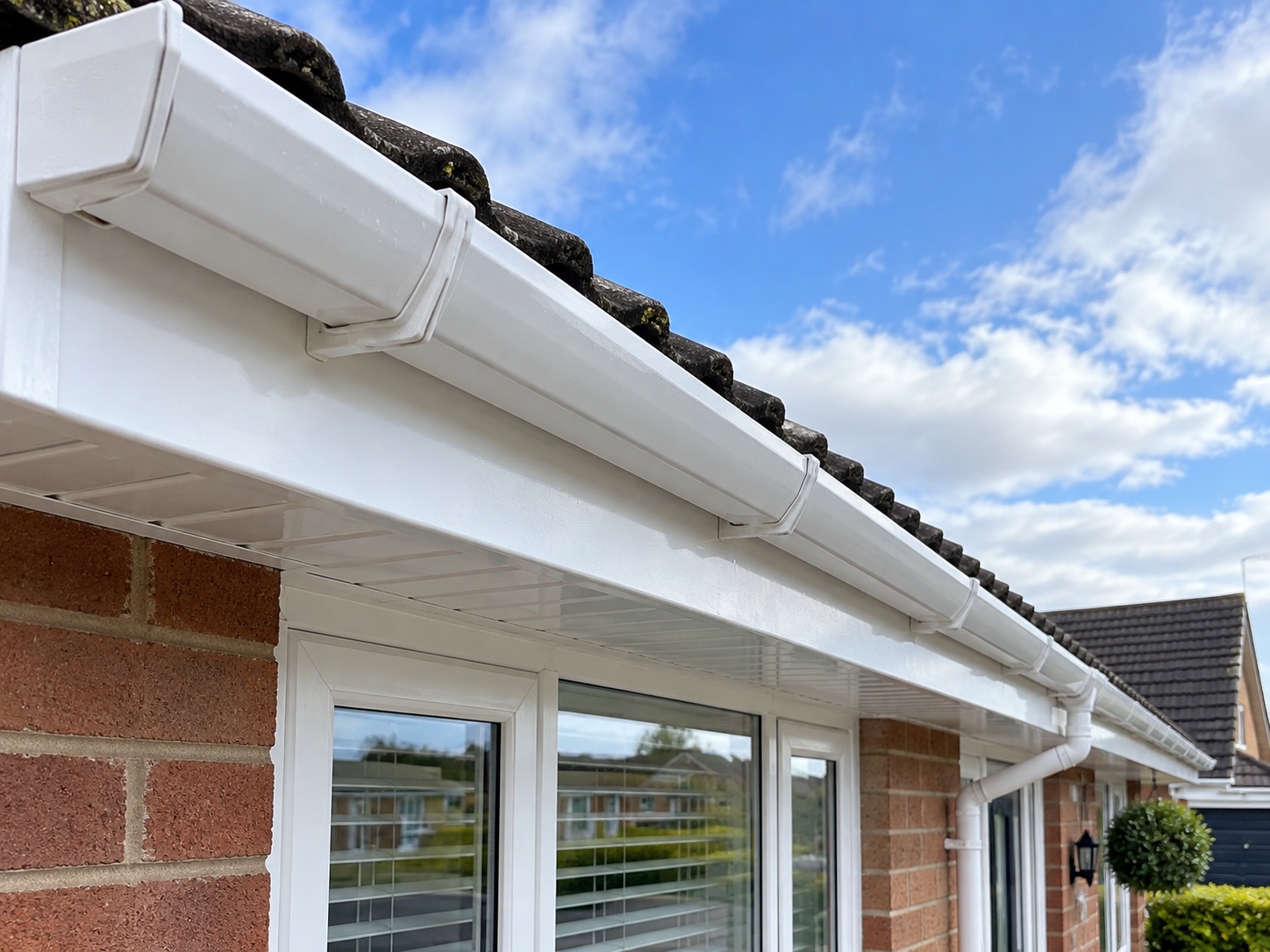 Clean gutters, fascias and soffits after professional roofline cleaning in Hull and East Yorkshire