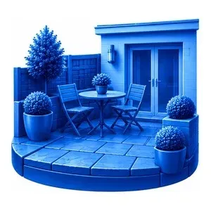 Small residential patio representing patio cleaning services in Hull and East Yorkshire