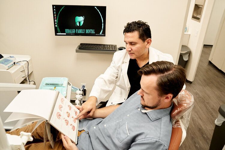 Doctor with patient