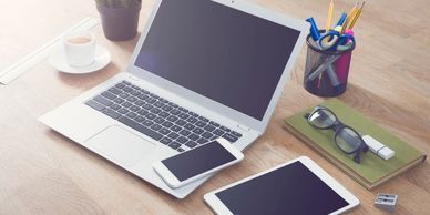 MacBook and iPhone