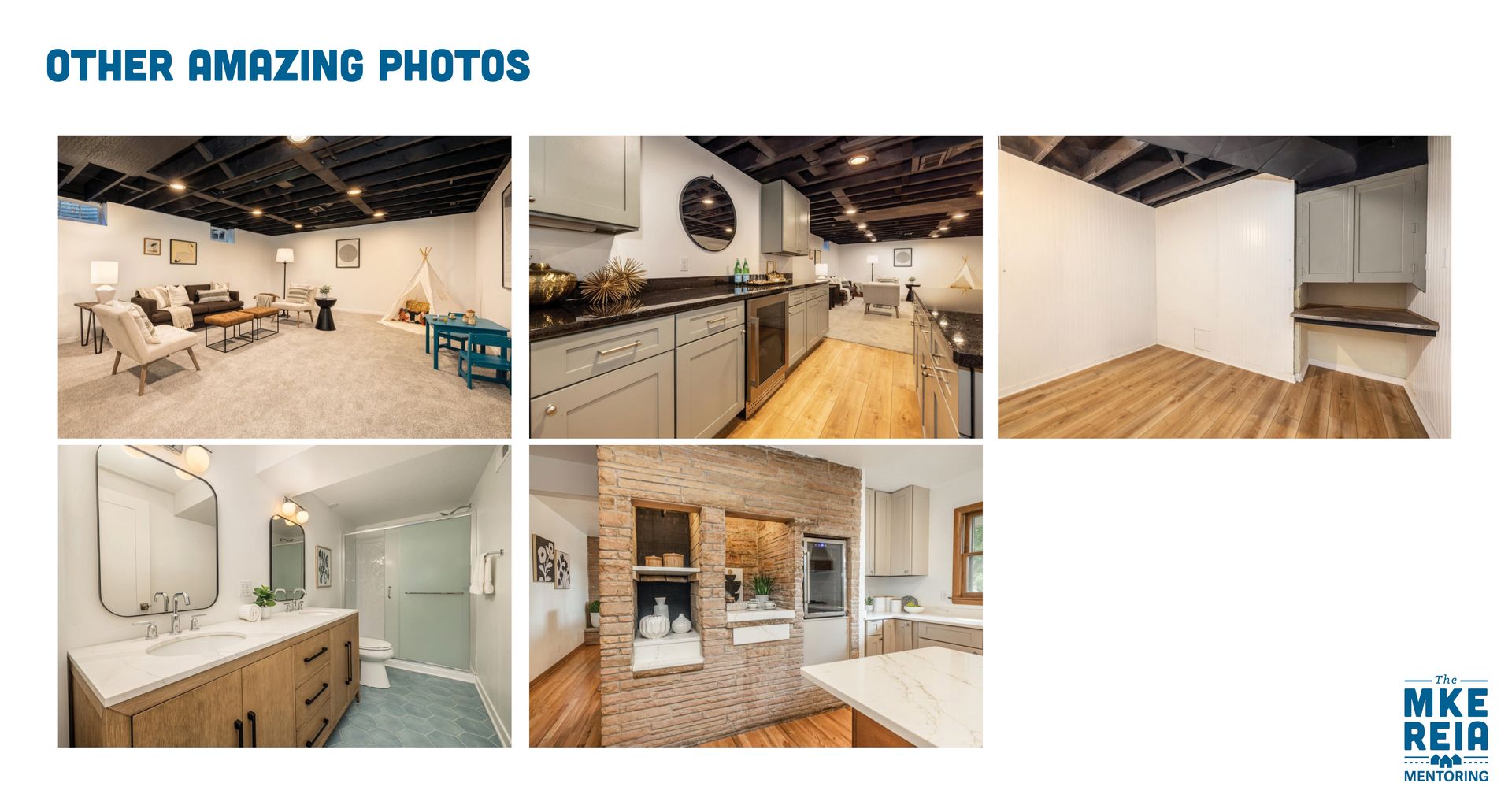 A collage of photos of a house