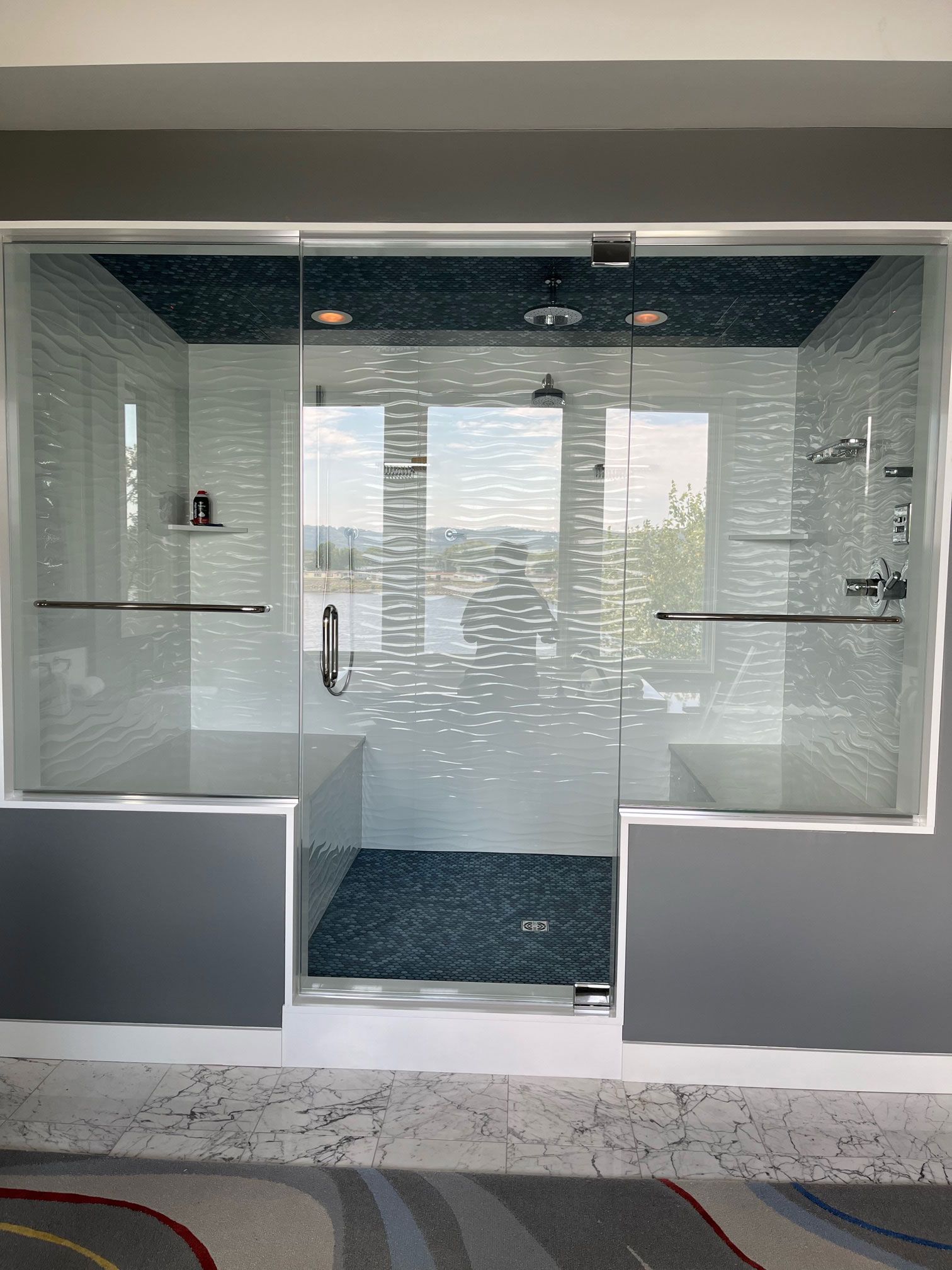 Shower With Two Seats — La Crosse, WI — Glass Interiors & Steel