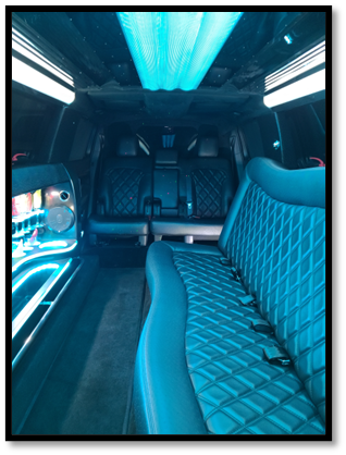 black lincoln mkt limousine interior