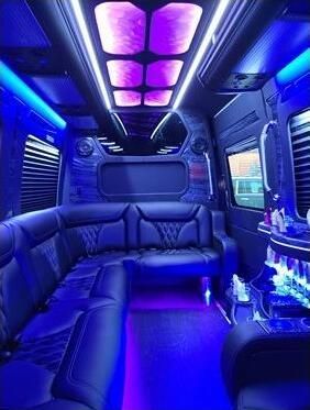 white mercedes sprinter limo