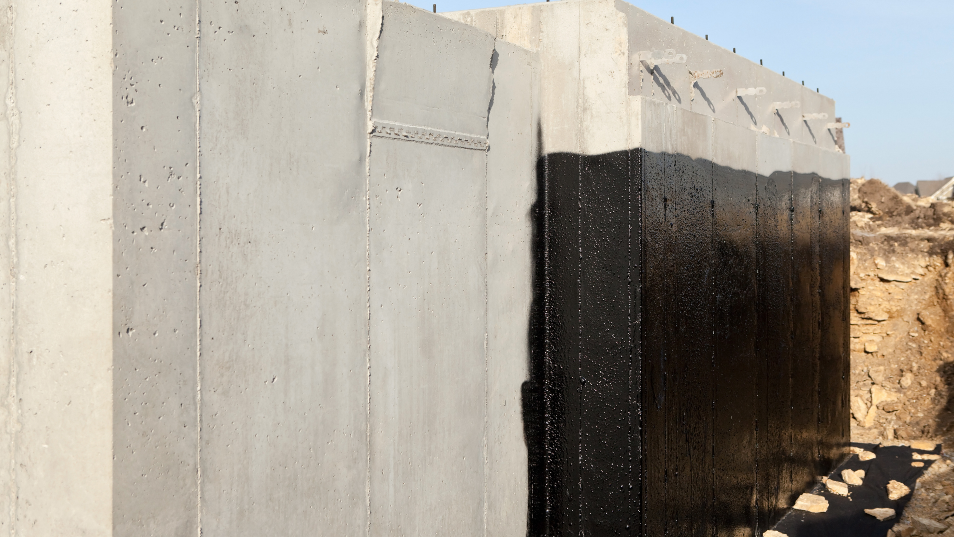 Basement waterproofing solution preventing mold and moisture buildup
