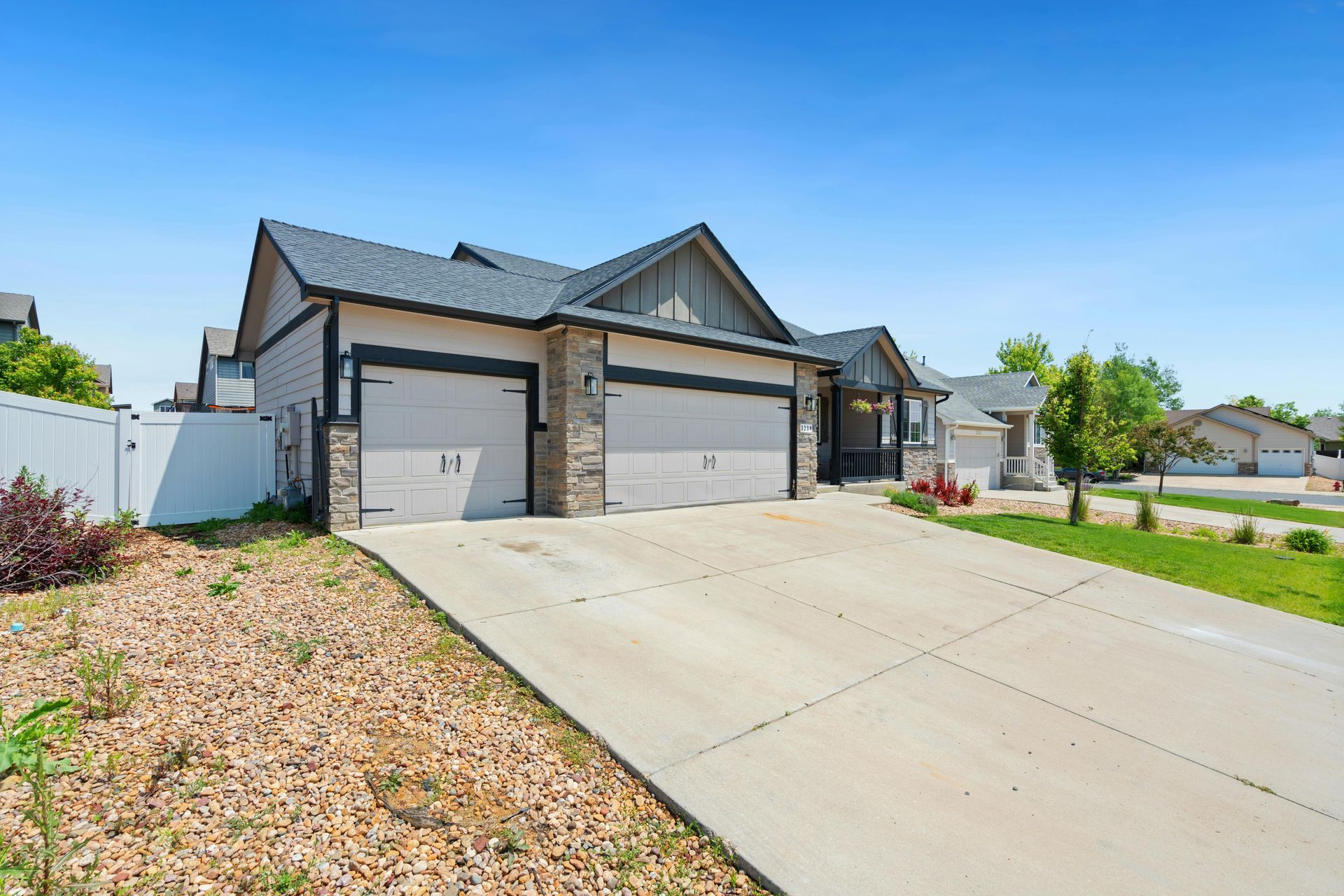 Concrete driveway repair showing resurfaced and leveled surface
