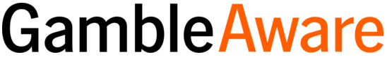 GambleAware logo in black and orange text on a white background