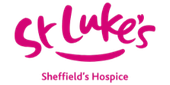 Sue Ryder Sheffield's Hospice logo in pink text on a white background
