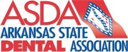 ASDA Arkansas State Dental Association logo with state flag.