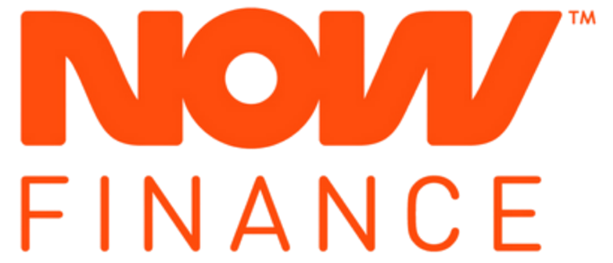 NOW Finance logo in orange text on a white background