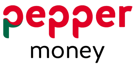 Pepper Money logo in red and green with black text on a white background