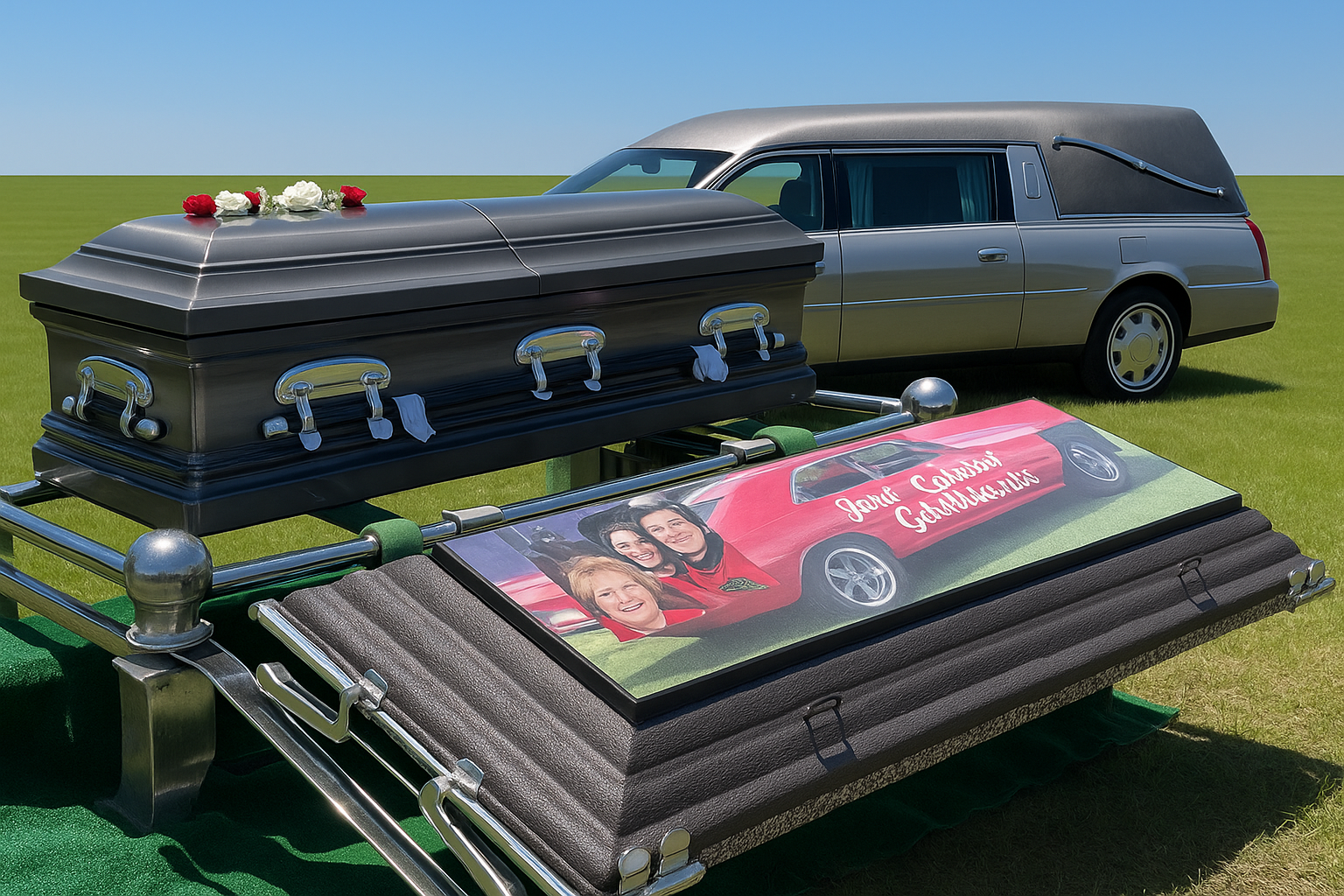 Wilbert Ovation setup for graveside service. 