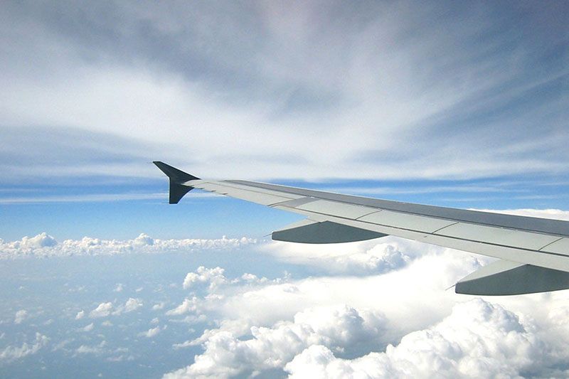 Aeroplane in the sky