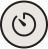 Clock icon inside a circle, indicating a timer or duration.