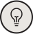 A lightbulb icon inside a circle, symbolizing an idea or solution.