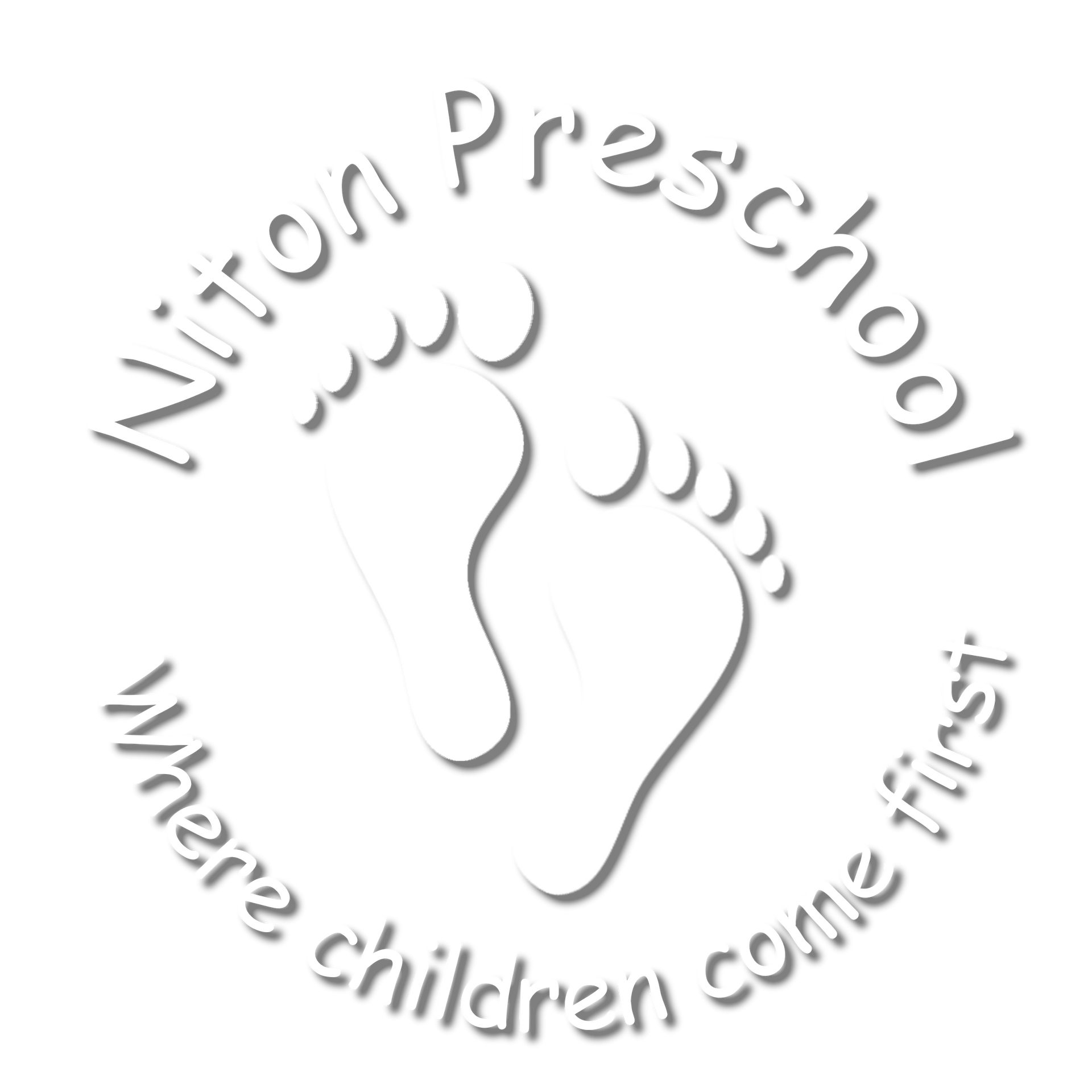 A logo for niton preschool where children come first
