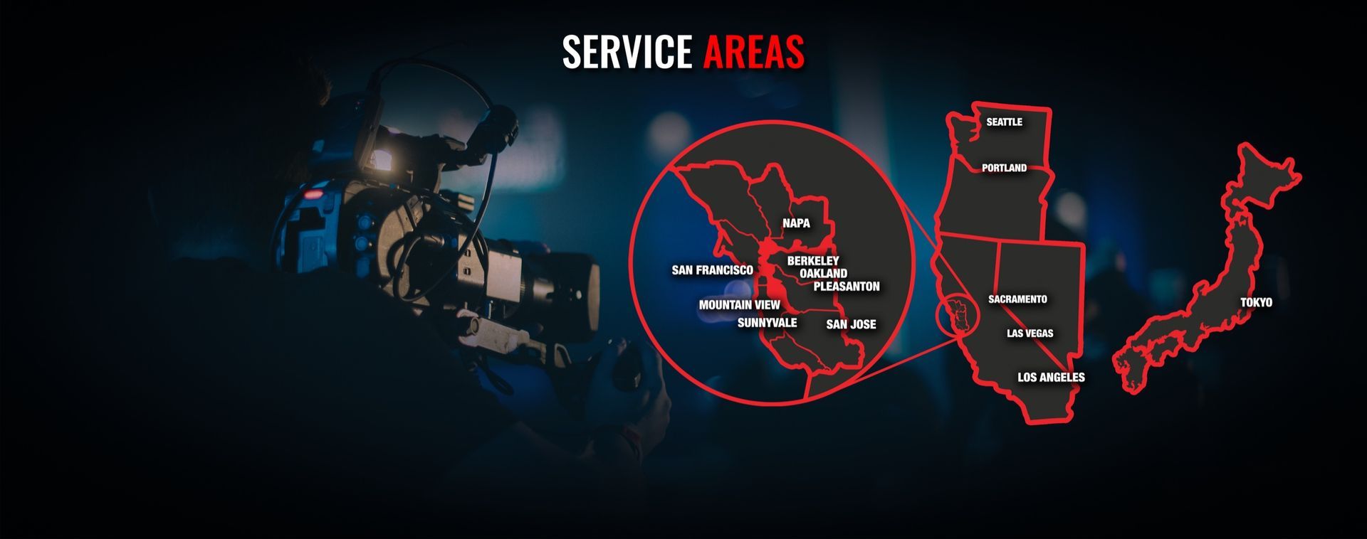 Urban Samurai Creative service areas map
