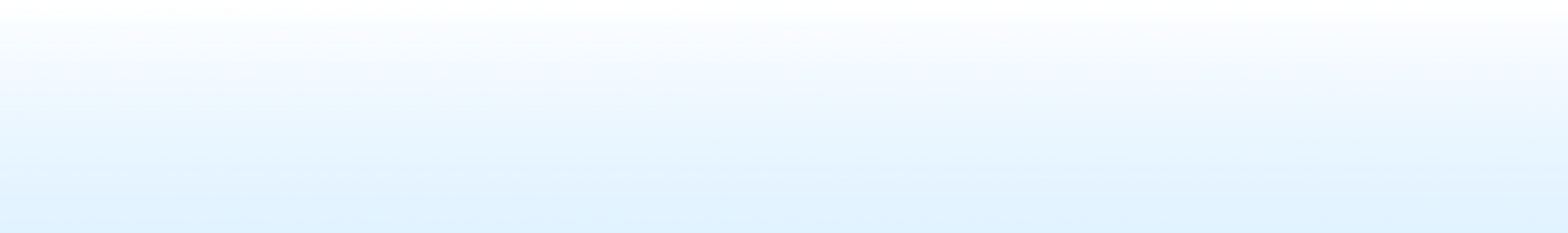 Thin horizontal light blue gradient bar on a white background