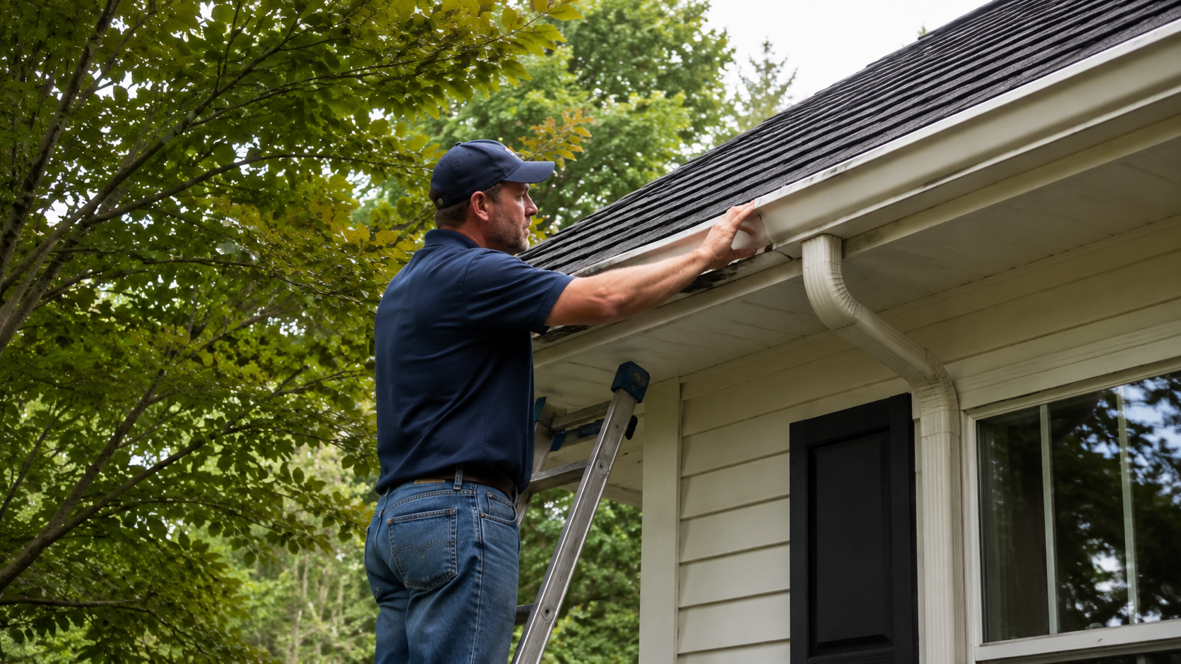 home maintenance gutter cleaning inspection