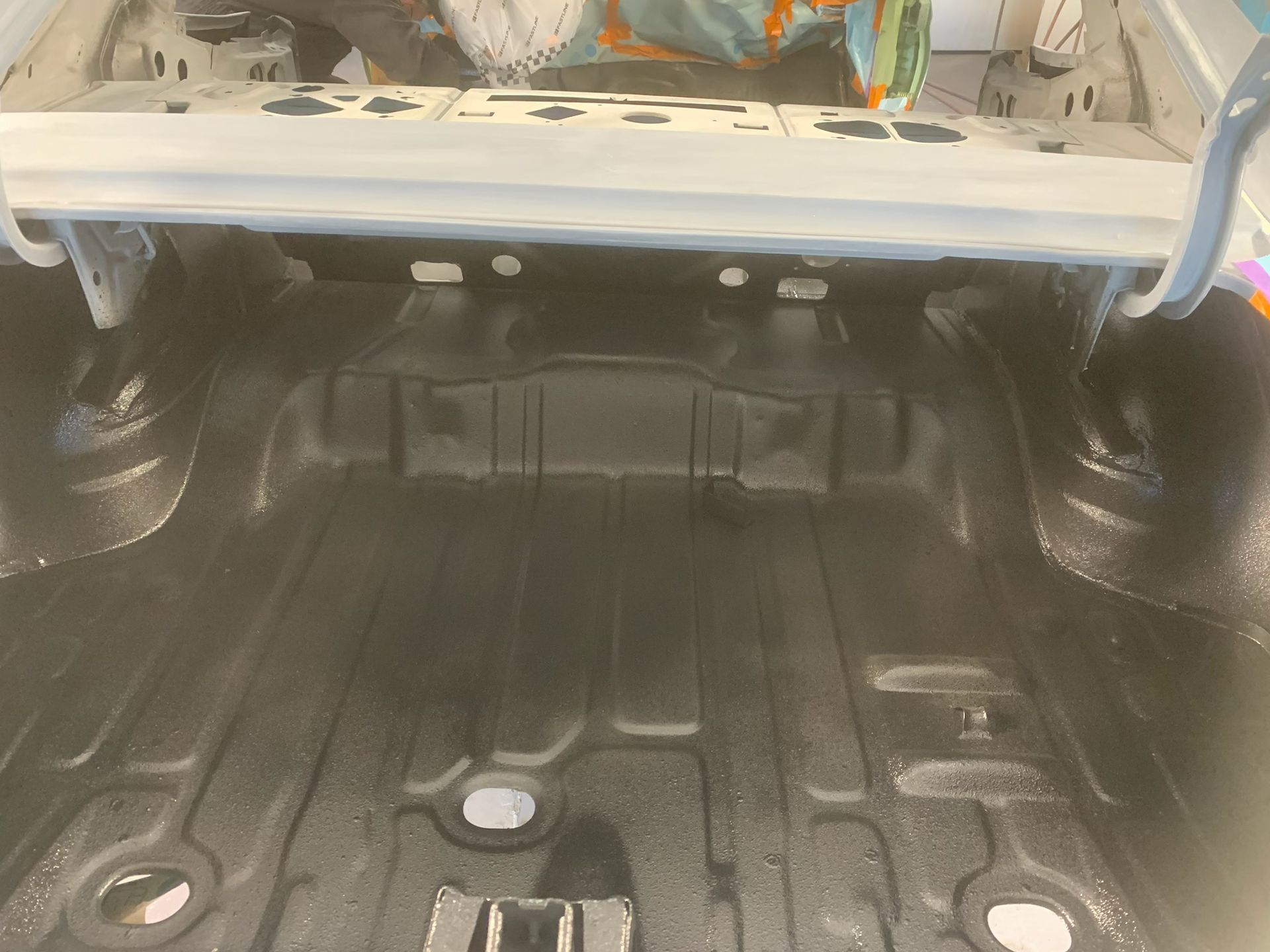 A close up of the trunk of a car.