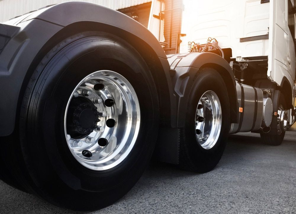 A Semi Truck Is Parked on The Side of The Road — Fletcher's Truck and 4WD Repair Centre in Forster, NSW