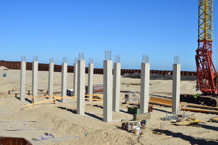 Pier renovation work in progress