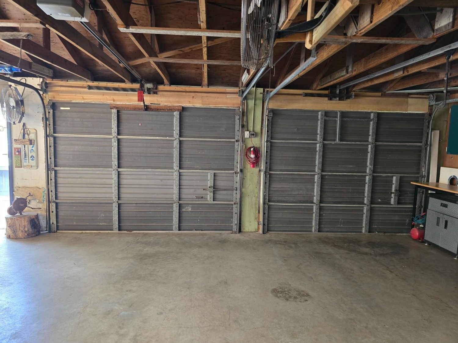 Fix N Go technician Tyler Duarte completing a garage door replacement in Corpus Christi
