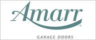 a logo for amarr garage doors on a white background .