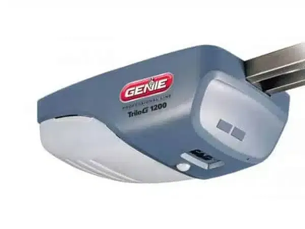 genie garage door opener with the logo on 