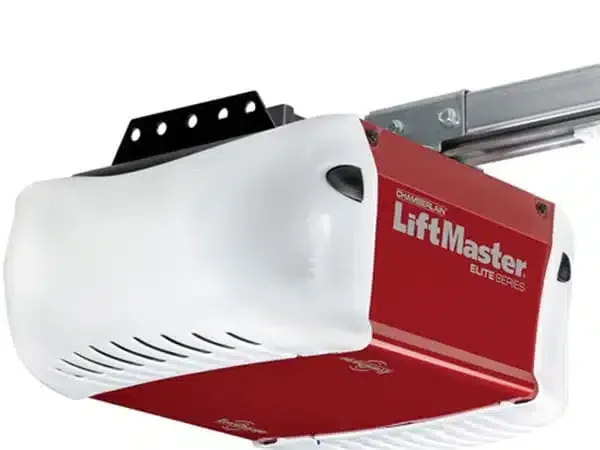 Liftmaster garage door opener with logo on 