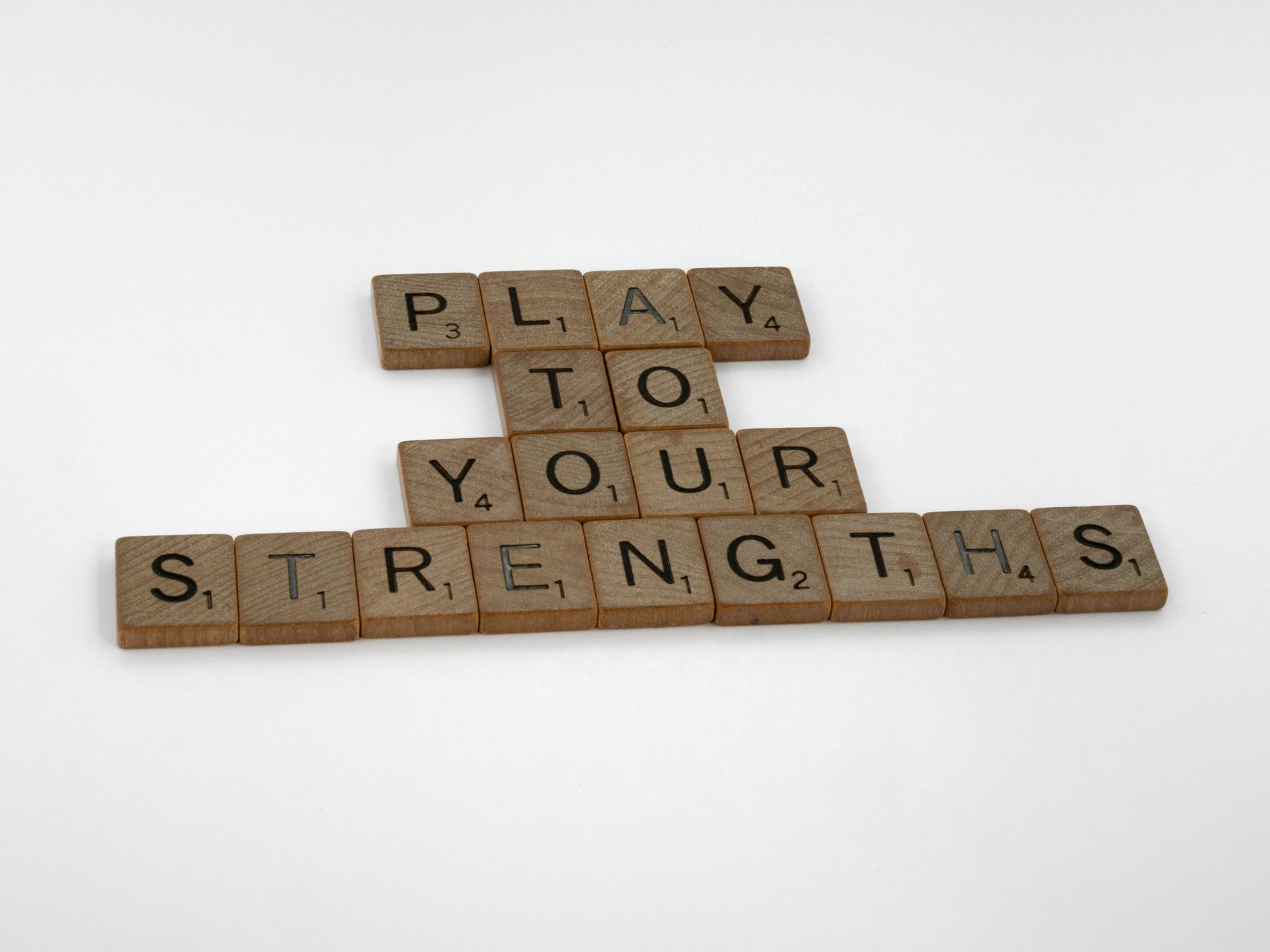 Scrabble tiles spelling