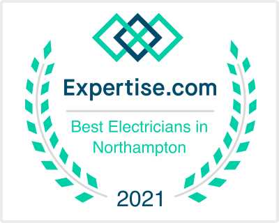 An expertise.com best electricians in Northampton 2021 award badge