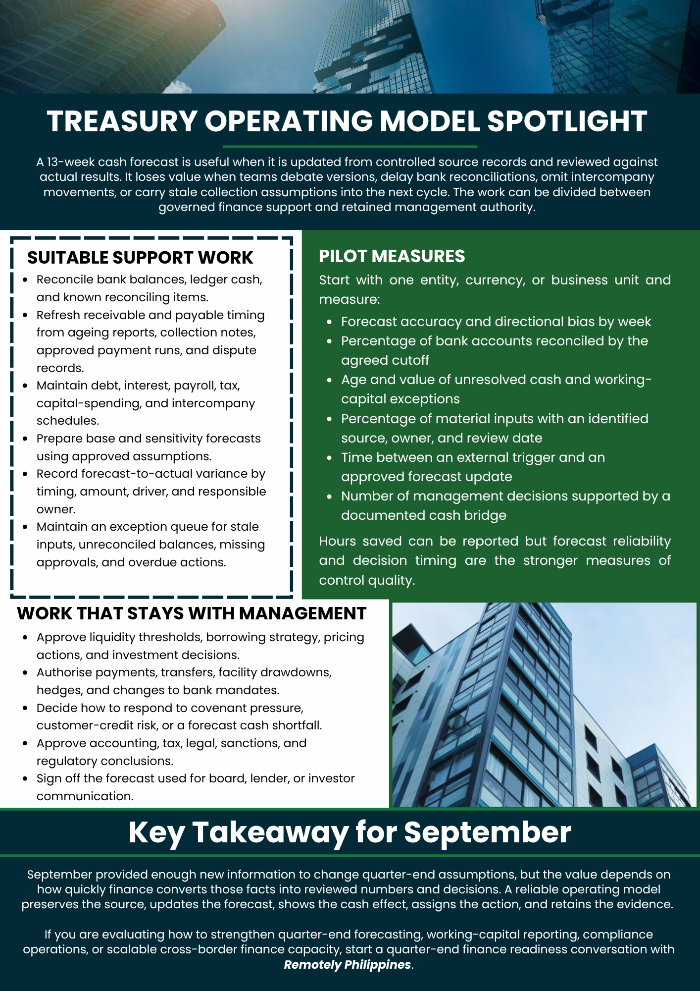 EU brochure page on a social contribution policy, with EU flags, office buildings, and a bullet list