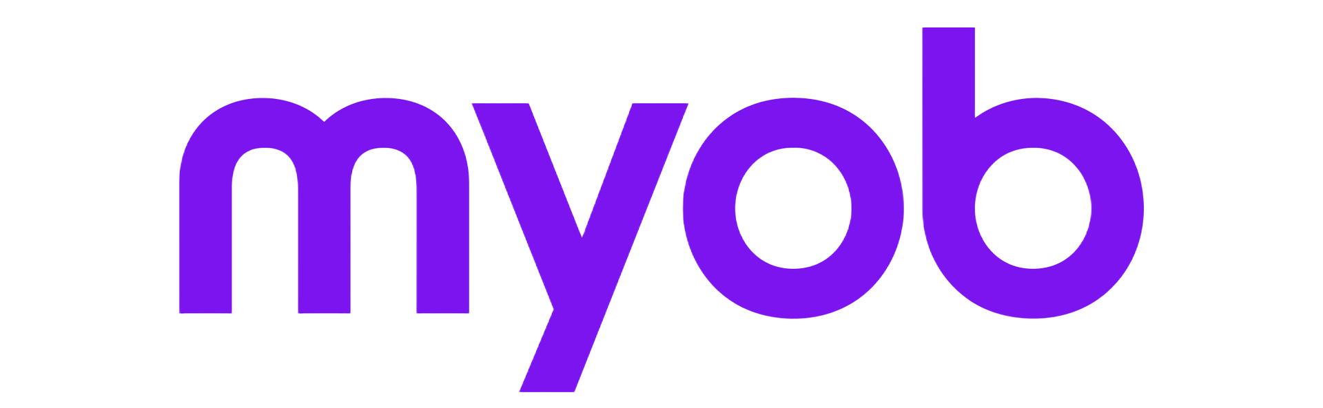 The MYOB logo featuring the company name in bold, lowercase, purple sans-serif text.
