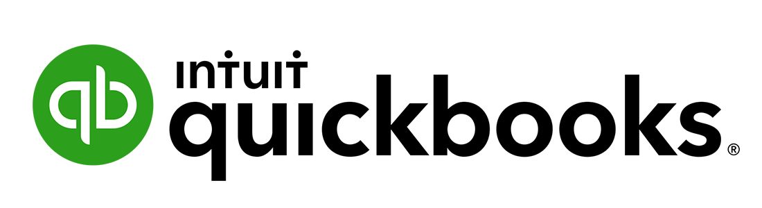 Intuit QuickBooks logo with a green circle containing the letters 