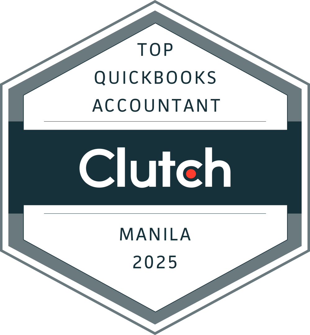 It is a badge that says top quickbooks accountant clutch manila 2025.