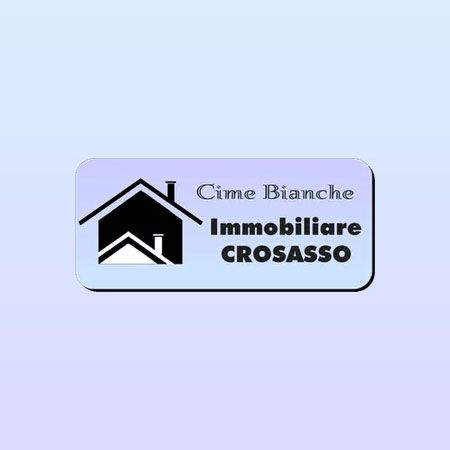 Logo per Cime Bianche Immobiliare CROSASSO con un’icona nera a forma di casa su sfondo viola chiaro
