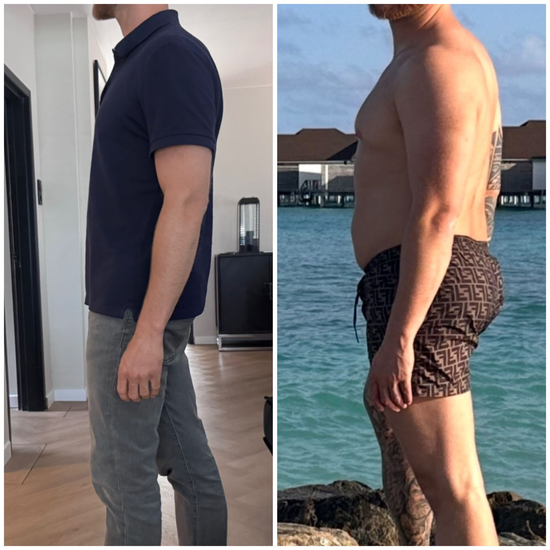 Voor en na foto van vrouw 40+ die personal training heeft gedaan