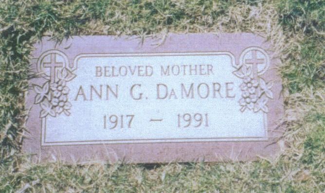 Gravestone of Ann G. DaMore, 