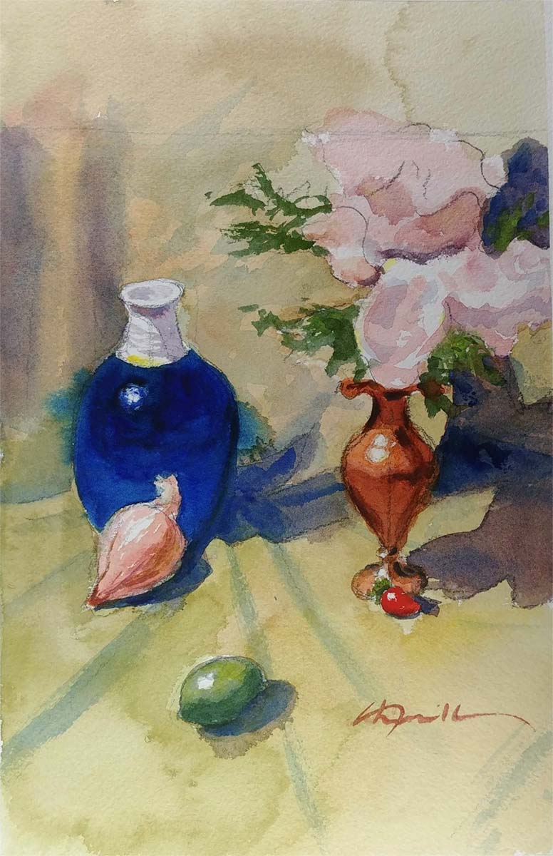 oil acrylic watercolor virtual live zoom still life class painting robert sherrill workshops