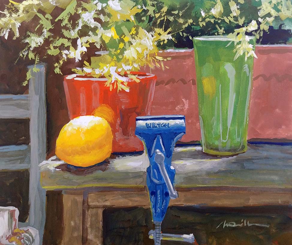 oil acrylic watercolor virtual live zoom still life class painting robert sherrill workshops