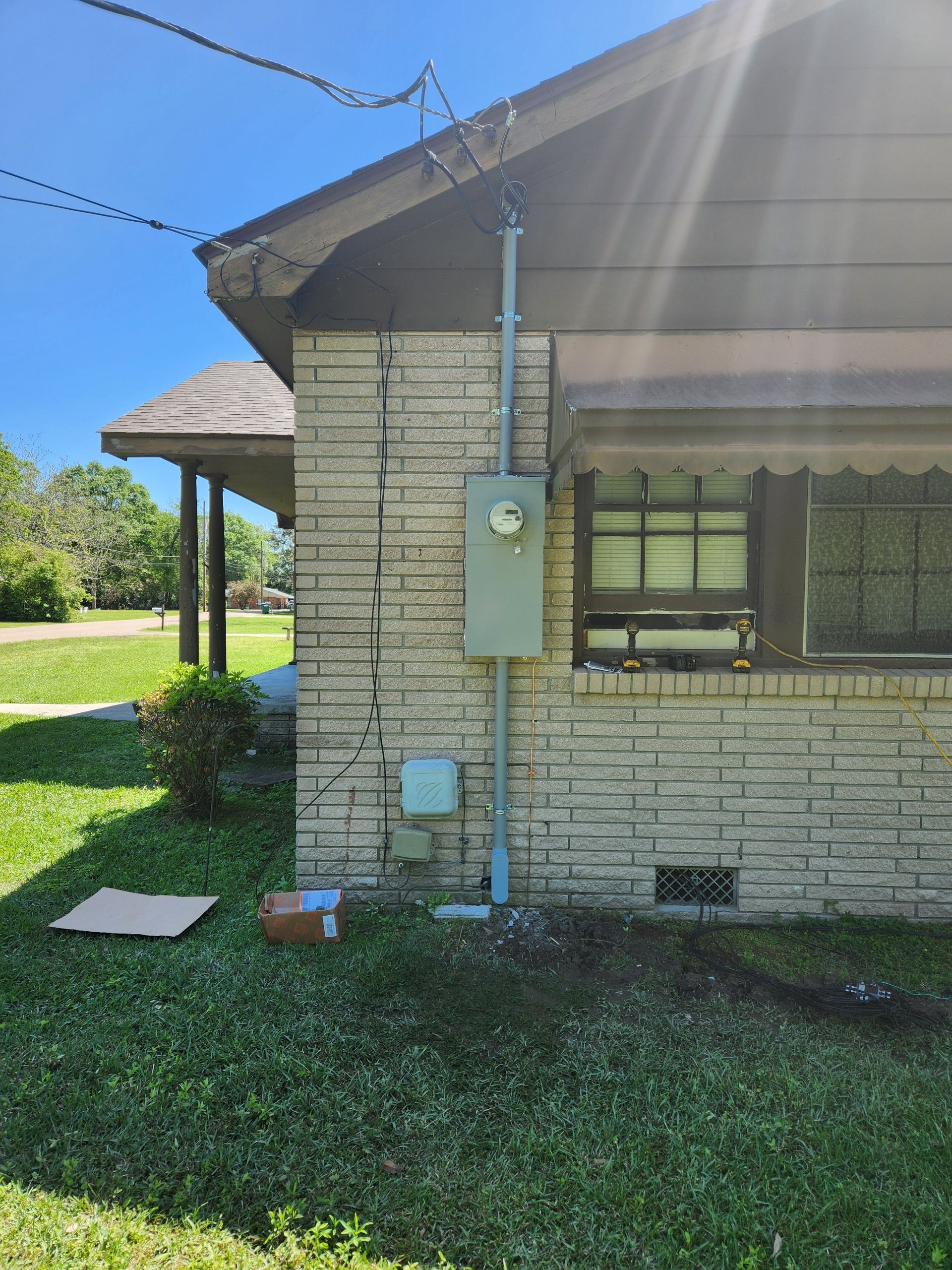 An excellently installed electrical panel on the exterior of a home